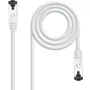 CABLE DE RED LATIGUILLO SSTP CAT8.1 AWG26 0.50 M BLANCO NANOCABLE